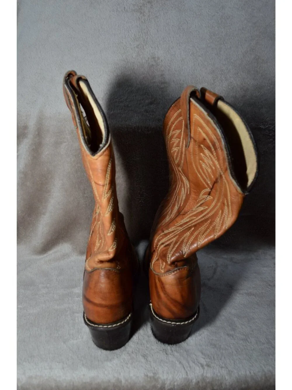 Wrangler Kids Youth Size 4 Boots Western Classic Rodeo Brown Leather Round